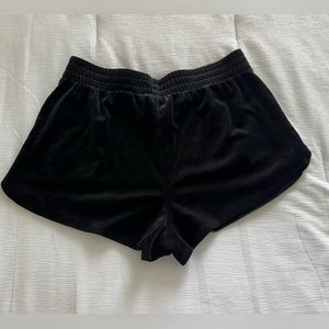 black velvet shorts